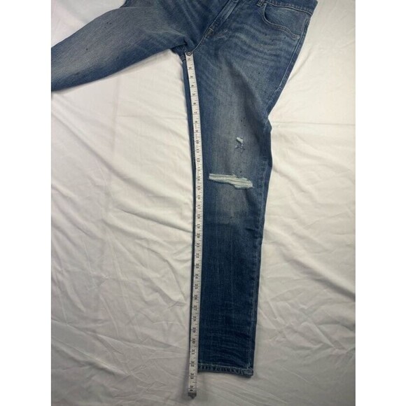 Hudson NWT Zack Skinny Jean Mens size 34x32 Gallery Distressed Ripped Splatter - Picture 8 of 14